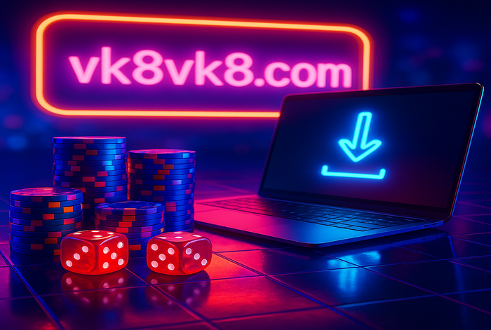 vk8 অ্যাপটি বিনামূল্যে ডাউনলোডযোগ্য—এমন একটি ব্যানার যা এর বৈশিষ্ট্যগুলো হাইলাইট করে